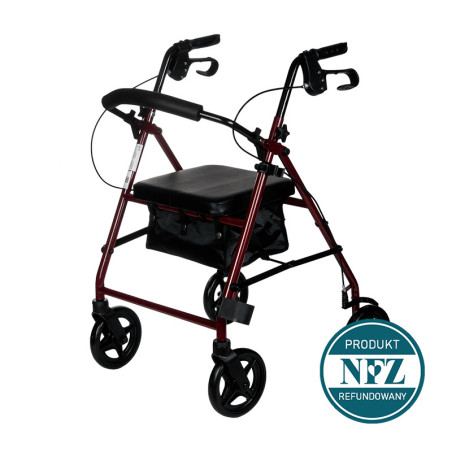 Reha Fund RF-610 – chodzik z siedziskiem, hamulcami i torbą na zakupy