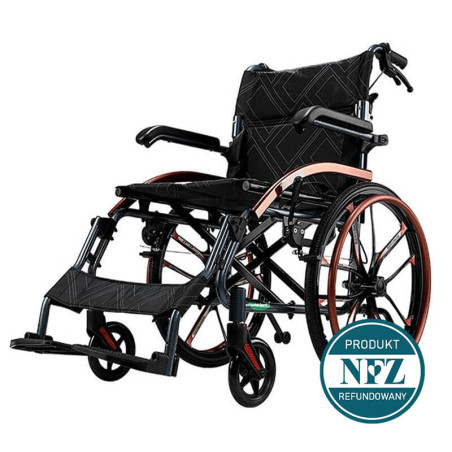 Wheelie Light - lekki wózek inwalidzki ręczny z regulowanym oparciem.