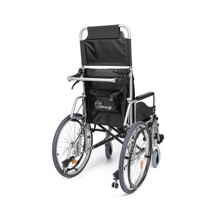 Aluminiowy wózek inwalidzki stabilizujący plecy i głowę Timago Stable-Tim ALH008 widok z tyłu