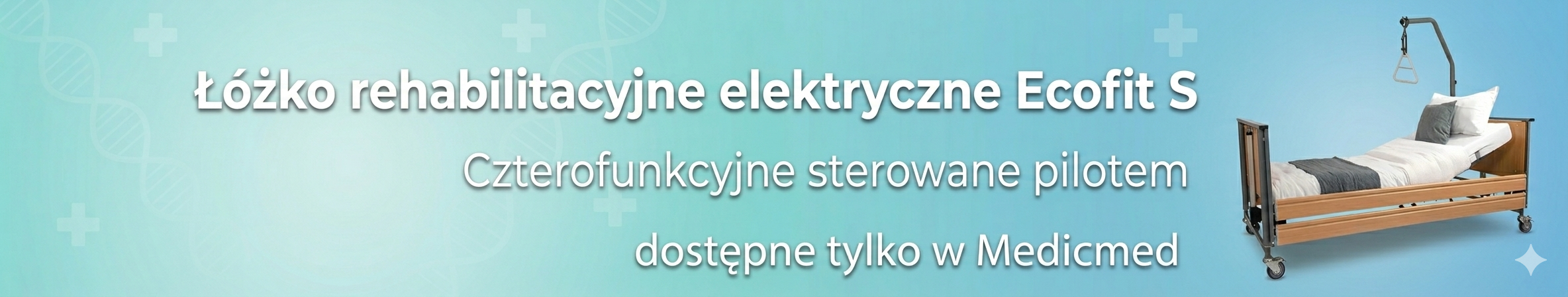 Łóżko rehabilitacyjne Tekfor Care Ecofit S, elektryczne na pilota