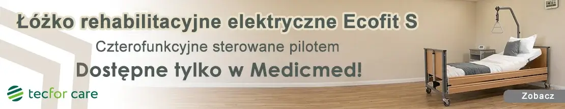 Łóżko rehabilitacyjne Tekfor Care Ecofit S, elektryczne na pilota
